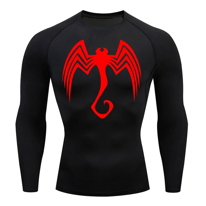 2099 Parallel Universe Battle Suit Compression Long Sleeve Shirt Men's Fitness T-Shirt Sun Protection Second Skin Black Short