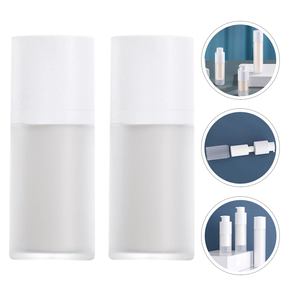 

2Pcs 15ml Hygiene Airless Cosmetic Dispenser Bottle for Foundation and Moisturizers