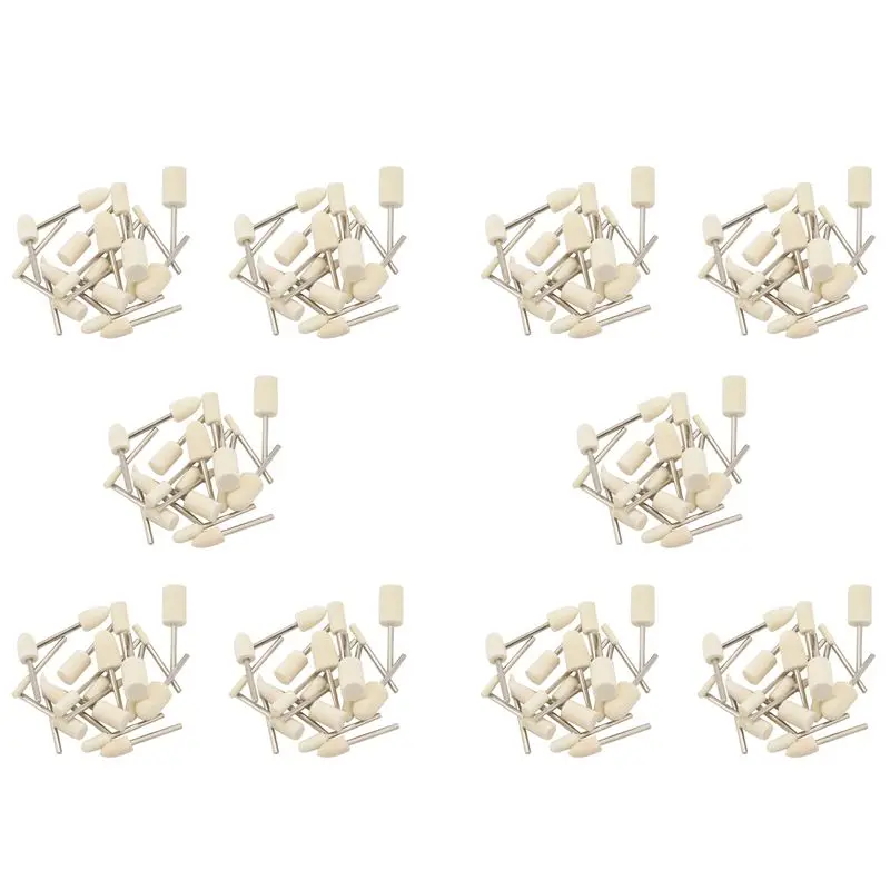 

200Pcs Wool Felt Mounted Mandrel Polishing Buffing Wheels Grinding Bits Grinder Head Polish Watch Jewelry Rotary Tool-AT64