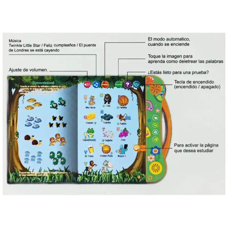 Arabic Educational Book for Children Multifunction Learning E-book for French Children Arabic English Textbook Learn Language