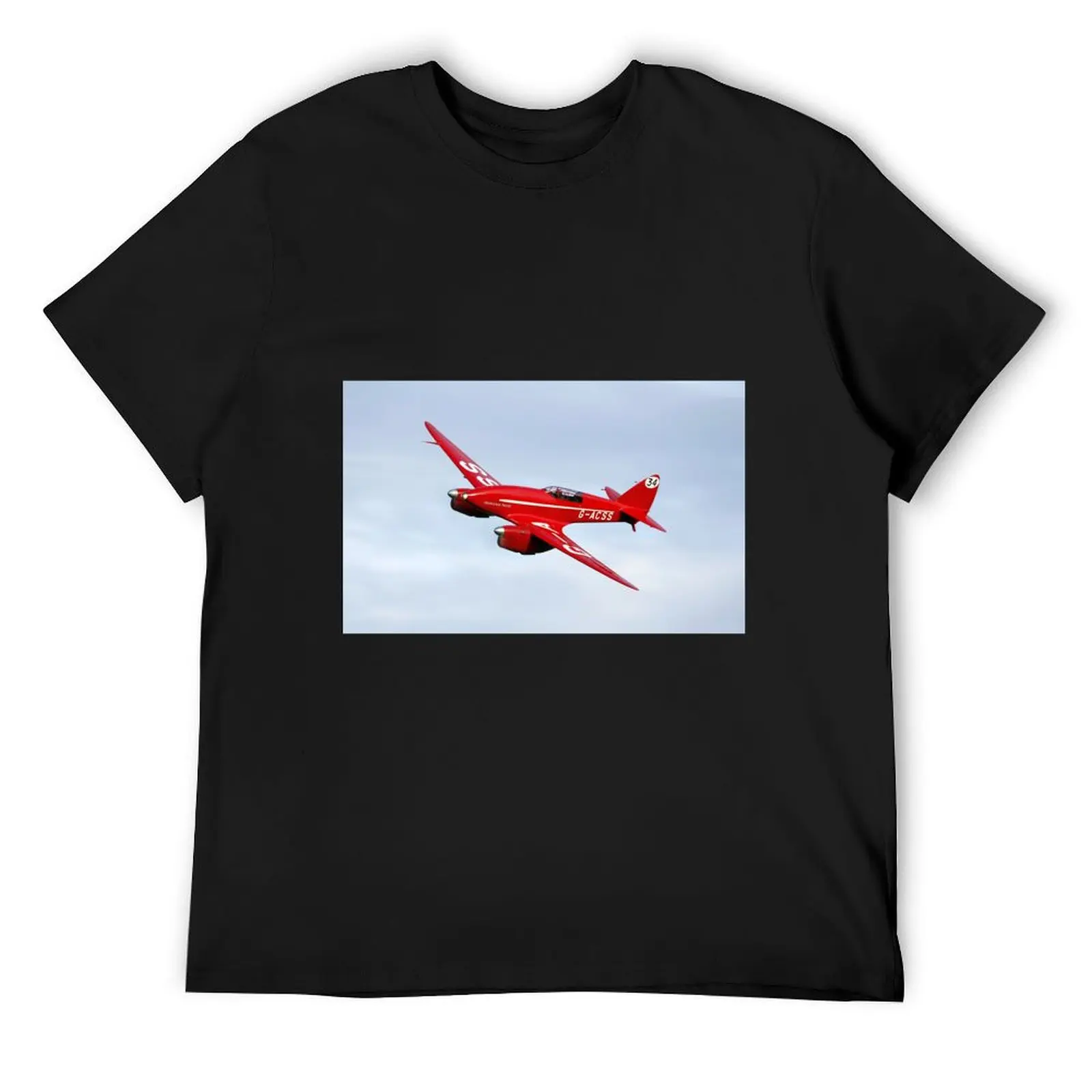 De Havilland DH88 Comet Racer in flight T-Shirt tees rapper graphic tees tee shirts for men
