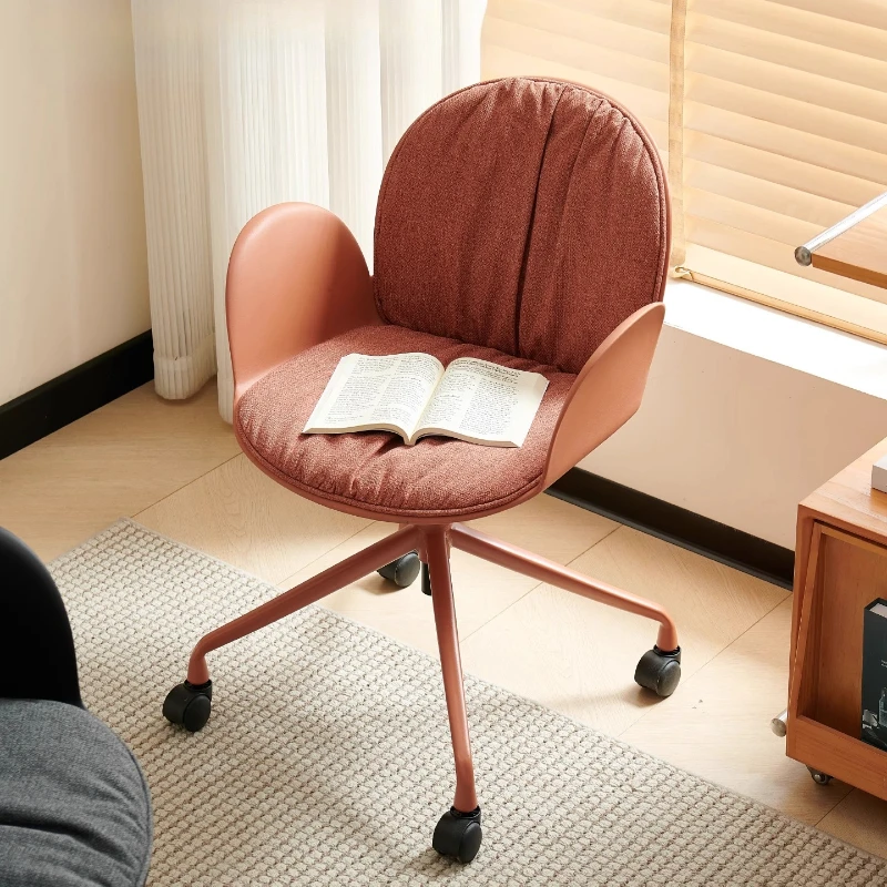 

Nordic Style Computer Chair Height Adjustable Swivel Office Chair Bedroom Backrest Makeup Stool Comfortable Office Furniture