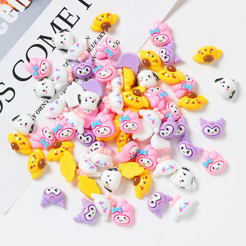 Miniso الكرتون الحيوان مختلط DIY كريم اللثة الراتنج حالة الهاتف المحمول Guka المواد اليدوية مشبك شعر الملحقات ثلاثية الأبعاد