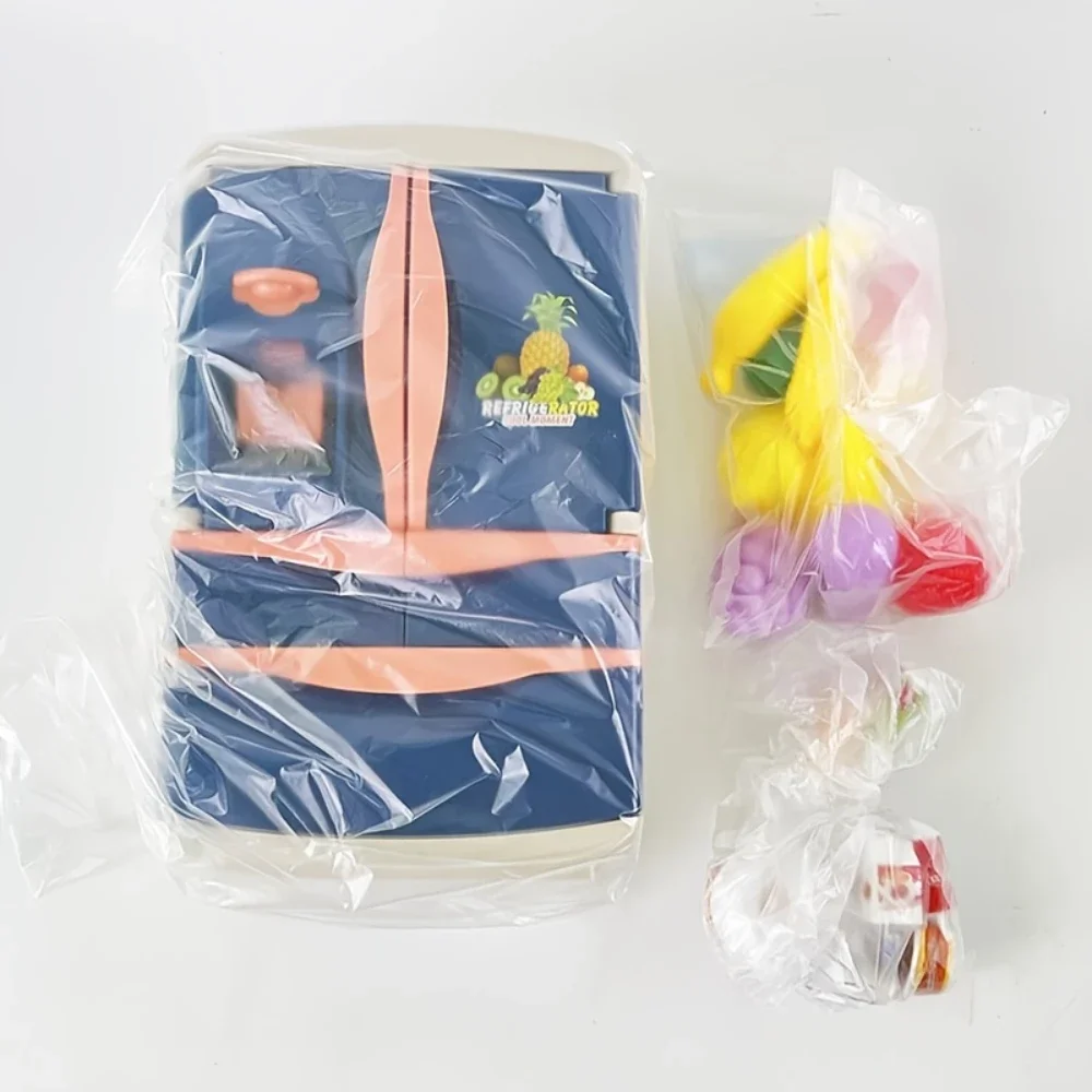 مجموعة ألعاب ثلاجة الأطفال مع موسيقى رذاذ وأضواء للعب في الأماكن المغلقة، لعبة المطبخ الممتعة للأولاد والبنات