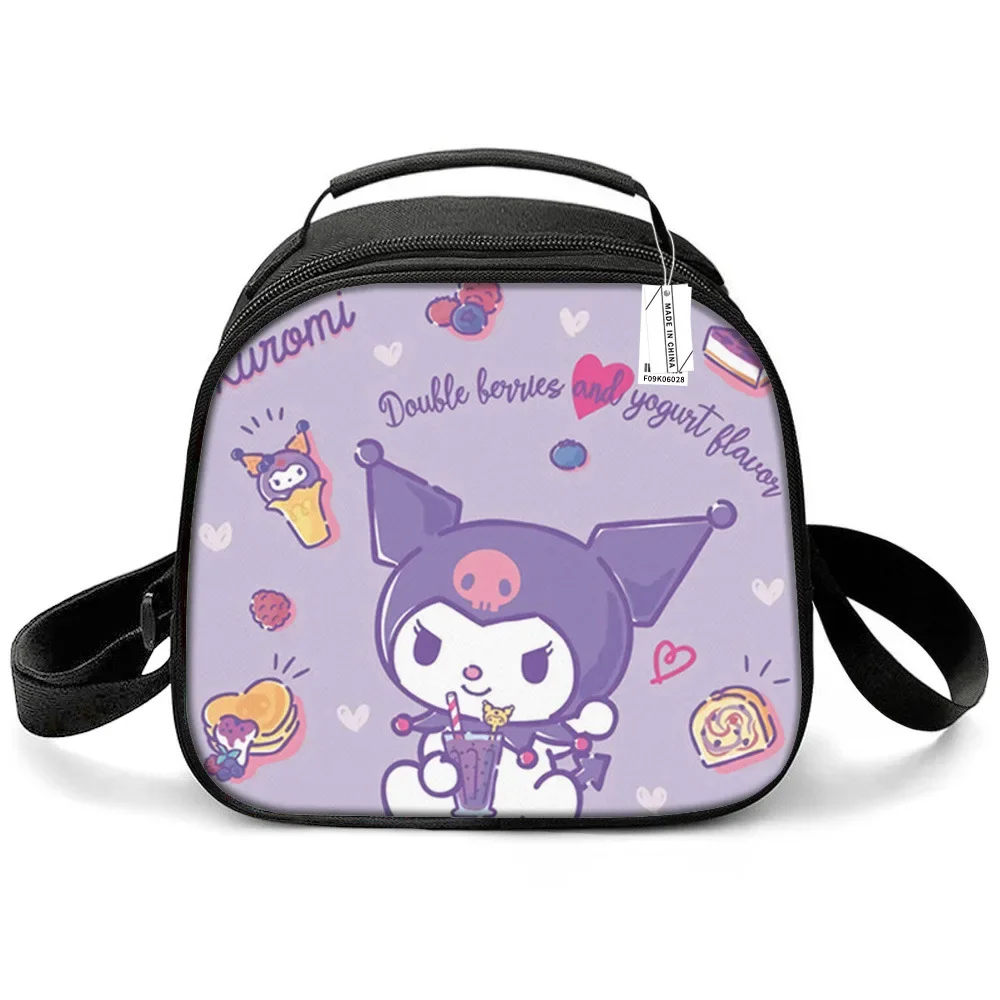 Borsa da pranzo portatile carina del fumetto caldo per studenti delle scuole primarie e secondarie Kuromi Kuromi borsa isolante per borsa del