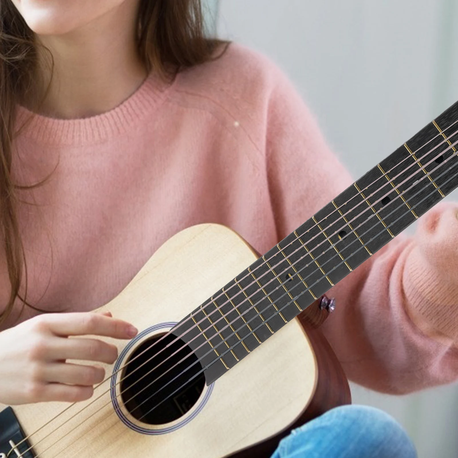 

2Pcs Guitar Fingerboard Replacement ABS Material Stable Easy Install Ukulele Fret Board Parts Accessories DIY Project