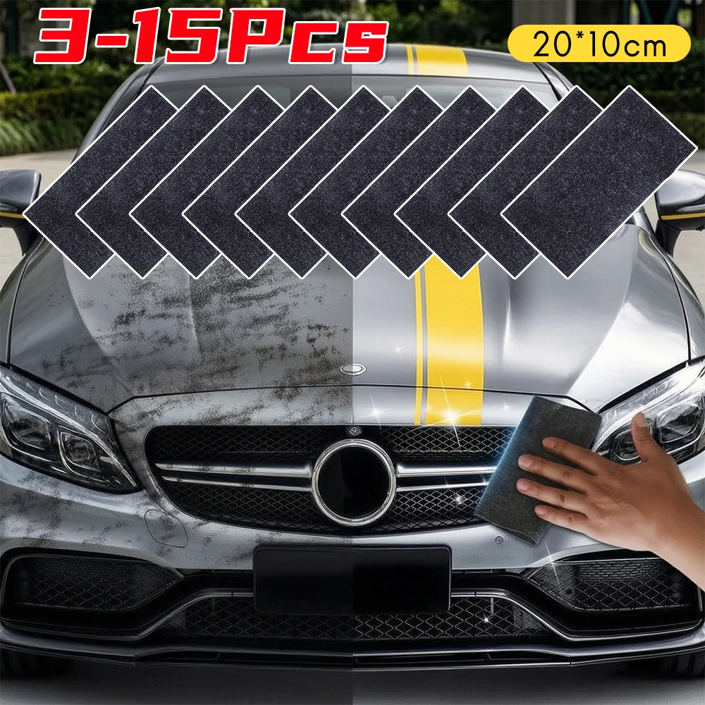 3-15PCS Magic Nano Car Scratch Repair Cloth Reusable Car Paint Scratch Polishing Cloth for Light Scratches Auto Care Accessories