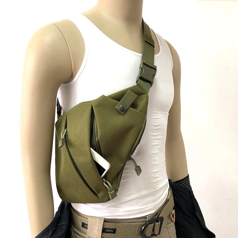 Outdoor Tactische Opslag Pistool Holster Schoudertassen Mannen Anti-Diefstal Borsttas Nylon Sport Jacht Crossbody Pistooltas