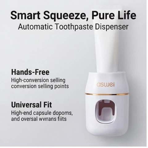 1pc Automatic Toothpaste Refill Rack – Squeezer & Storage Dispenser for Bathroom Organization