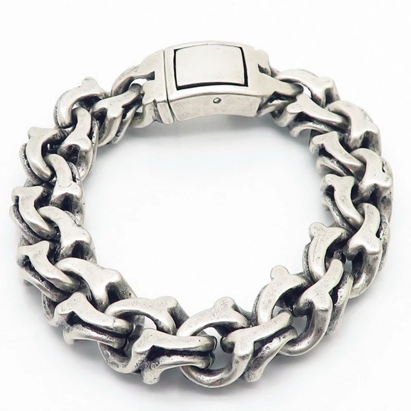 

New Trend Vintage Irregular Bracelet for Men Punk Stainless Steel Twisted Chain Bracelet Special Design Party Jewelry Gift