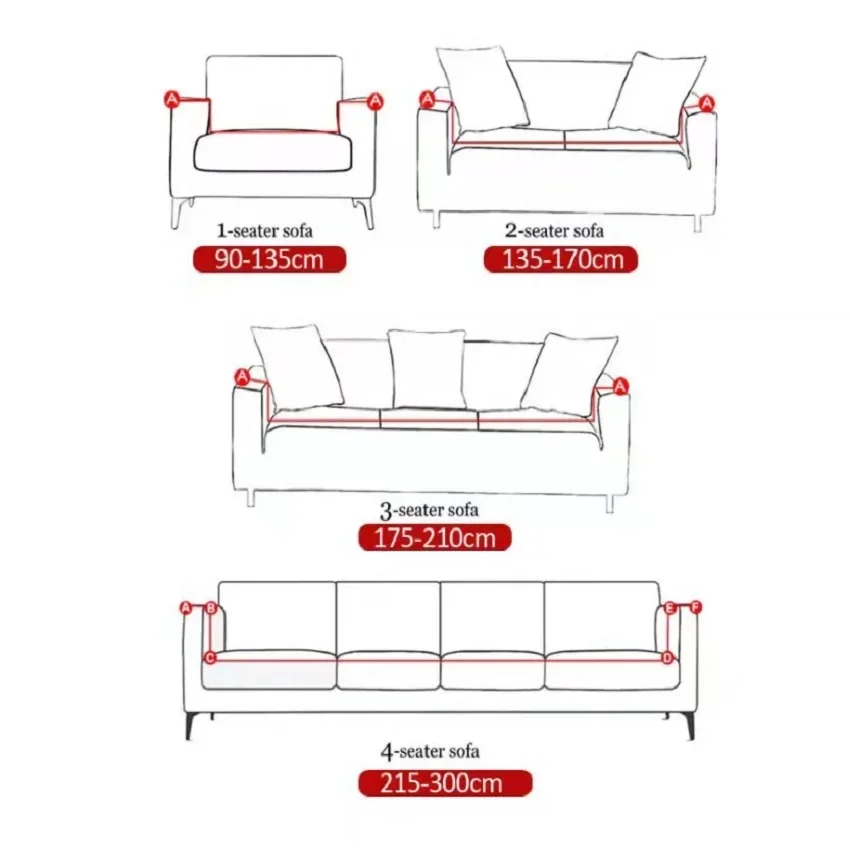 Solid Color Elastic Sofa Covers for Living Room Spandex Sectional Corner Sofa Slipcovers Couch Chair Cover 1/2/3/4 Seater