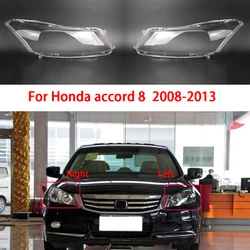 For Honda accord 8 2008-2013 Car Front Headlight Cover Plexiglass Lens Replace Lampshade Clear Lens Lamp Car Accessories