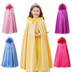 3-10 Years Girls Cloak New Fashion Long Jacket Fancy Fairy Princess Cape Halloween Costume Christmas Birthday Party Kids Clothes