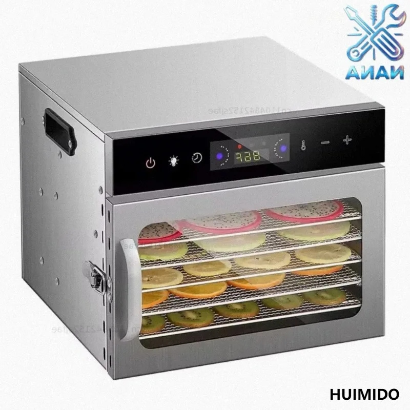 Stainless Steel High Efficiency Food Dehydrator Touchscreen Fruit Vegetable Meat Dryer
