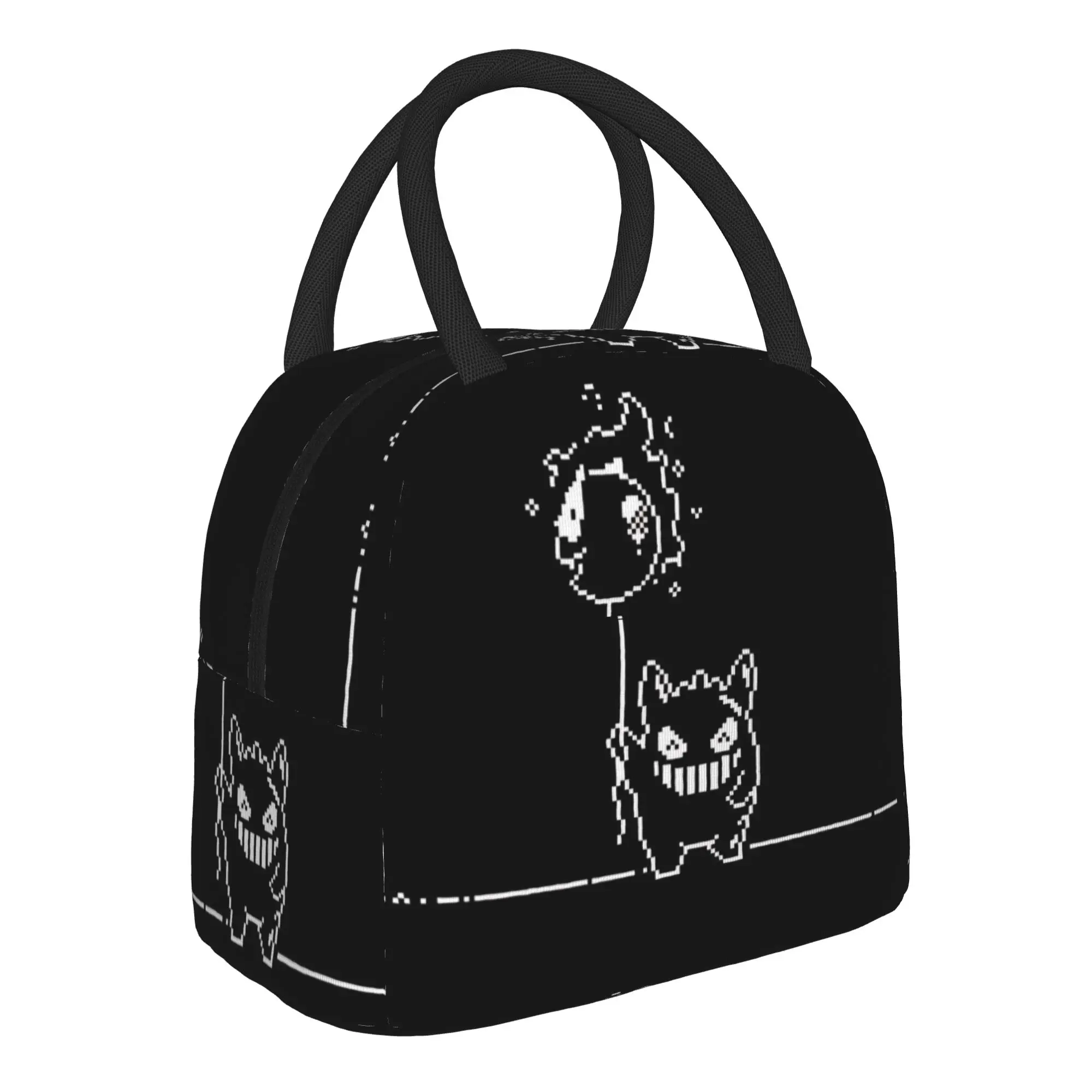 Pokemon Halloween Gengar Handbag Insulated Lunch Bag Insulation Bento Pack Rice Bag  bolsa Student Bento Lunch Handbag