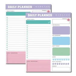 60 Sheets Daily Planner Notebook Tearable Notepad To Do List Weekly Schedule Academic Notes School Office Supplies Stationery