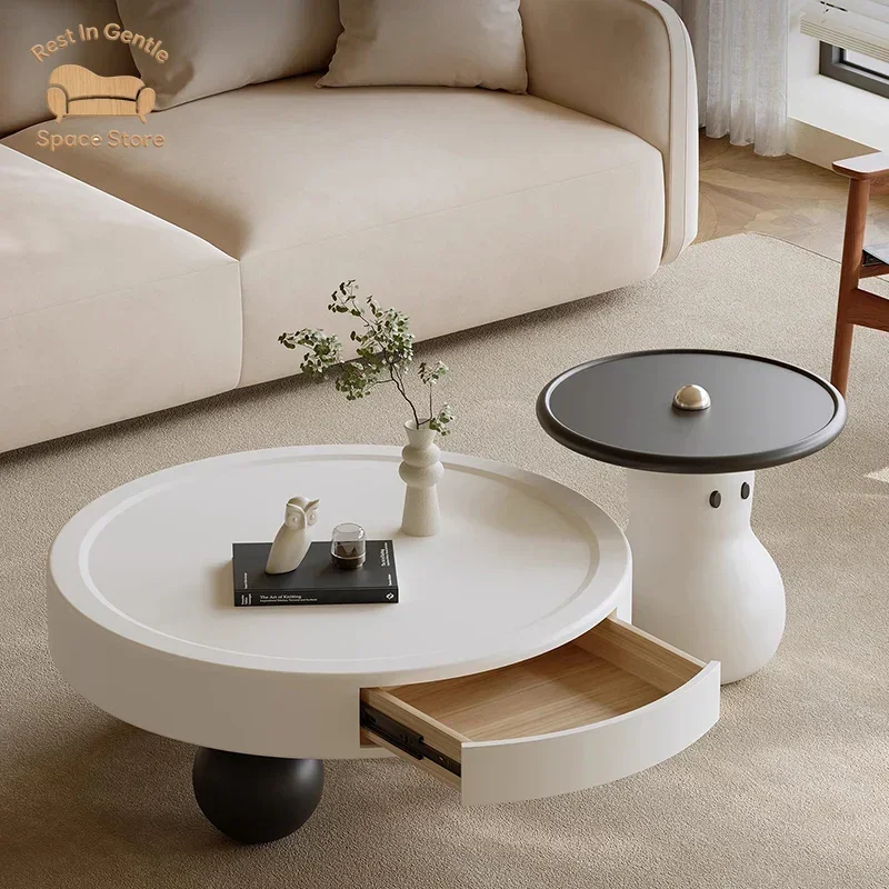 Cute Small Coffee Table Modern Decoration Bedroom Drawers Side Table Standing Sweet Designer Mesa Auxiliar Postmodern Furniture