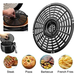 Air Fryer Basket Replacement Grill Air Pan for Power Dash Air Fryer Parts Crisper Plate Non-Stick Fry Pan Airfryer Accessories