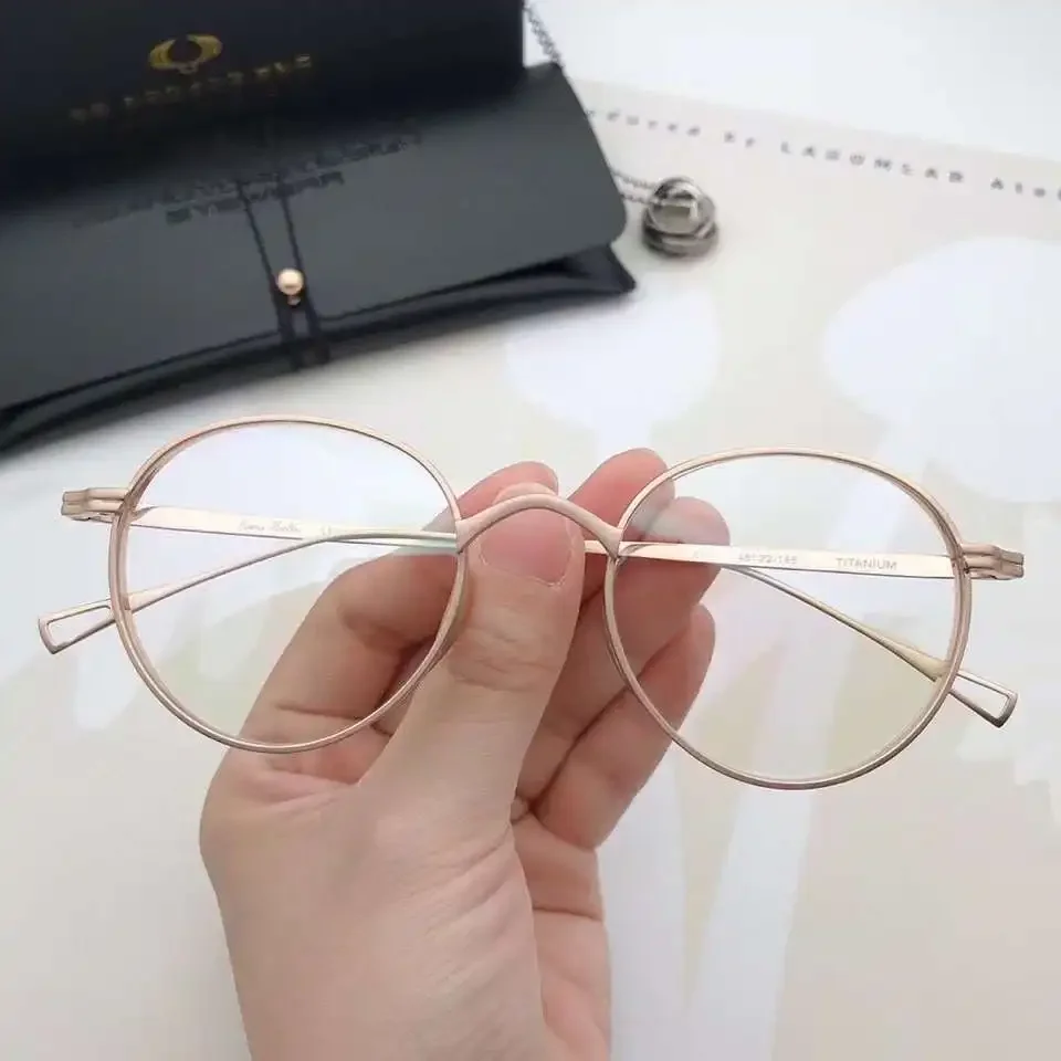 

Japanese Handmade John Lennon Ultralight Round Titanium Glasses Frame Men Eyeglasses Myopia Reading Optical Gafas Oculos De Grau