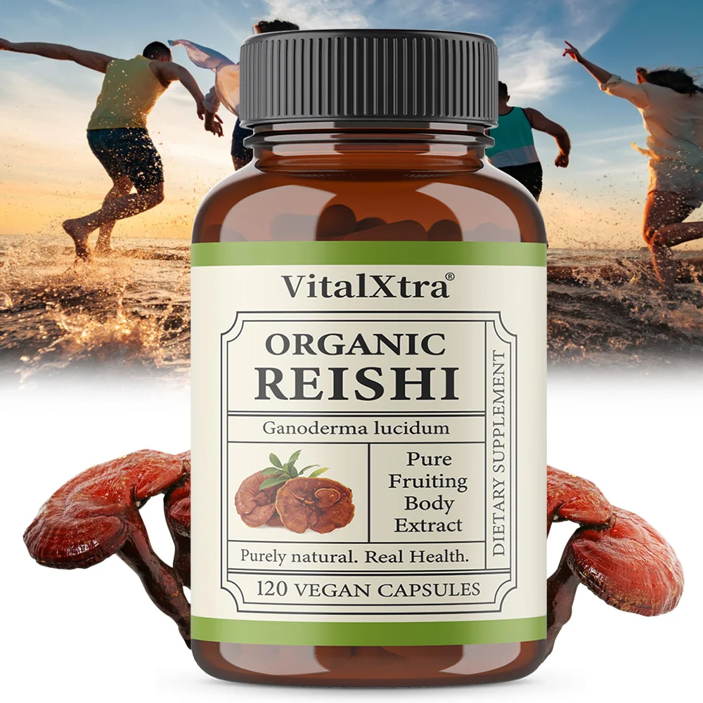 

Reishi Extract Capsules - (Ganoderma Lucidum) - Improves Sleep, Regulates Blood Sugar and Lipids, Enhances Immunity and Energy