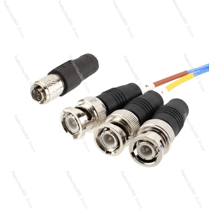 Suitable For C4 Sensor 4P Socket Four Core 1/4-28 UNF To Three Axis Acceleration Sensor Terminal Cable