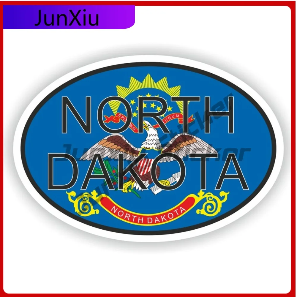 

North Dakota City Sticker With National Flag Badge Sticker Decorative Scratch Cover Scratch Cover Rv Stickers For Car Personaliz