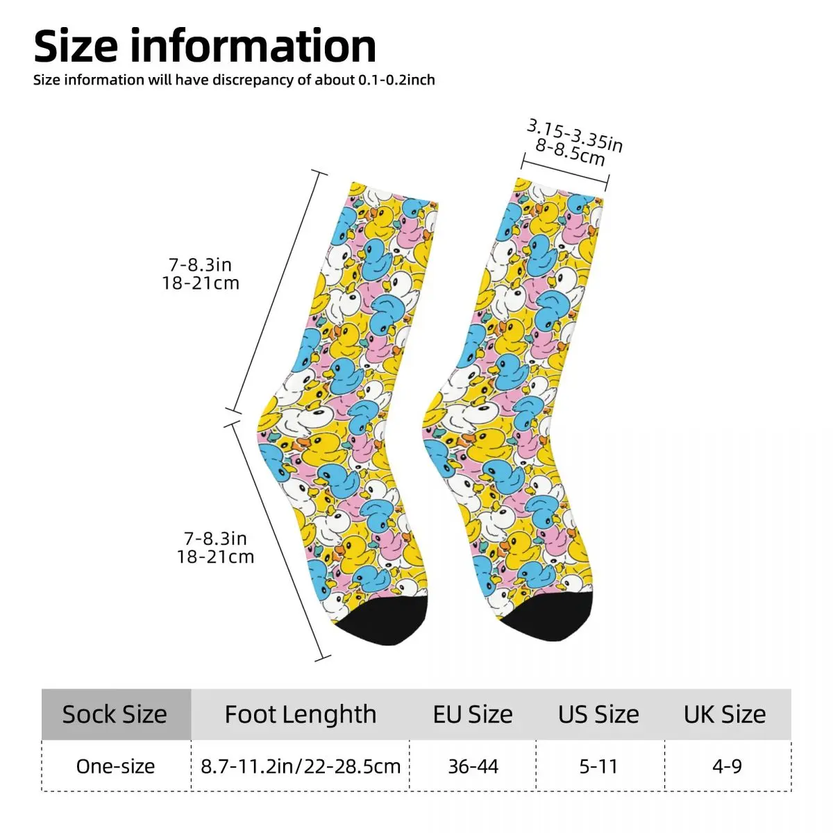 Colourful Ducks Men Women Socks Cycling Novelty Spring Summer Autumn Winter Stockings Gift