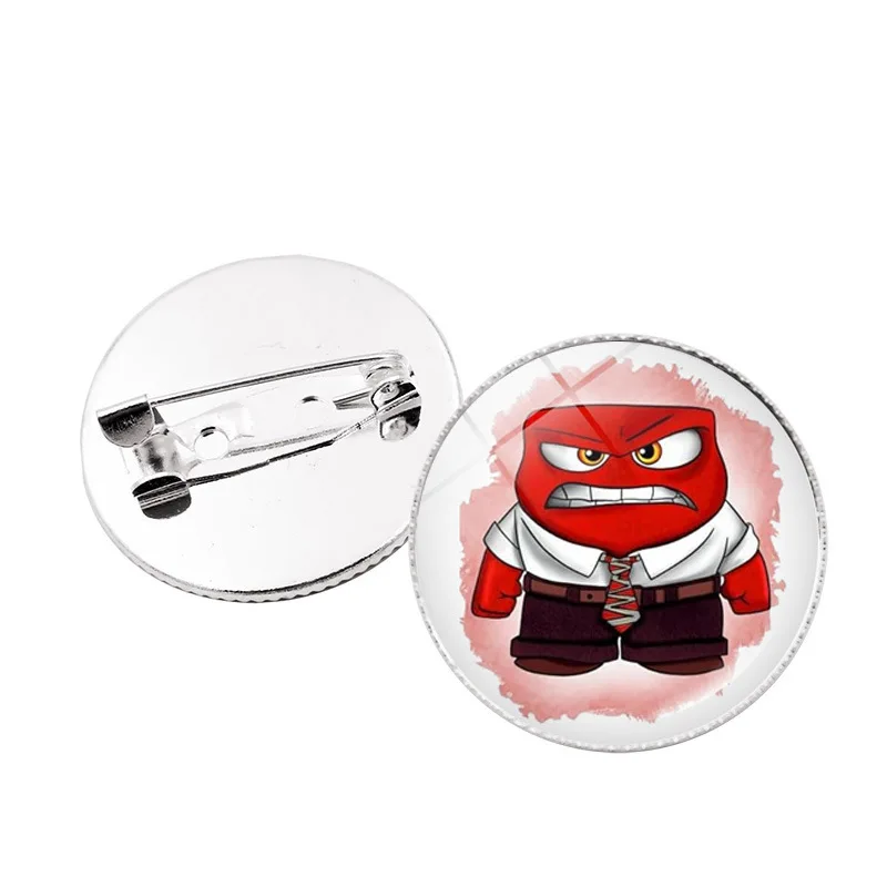 Broche Disney Inside Out Emotion, Alfinete de Lapela, Decoração de Vidro, Acessório, Alegria, Império, Raiva, Pequeno Presente, Novo, 2024