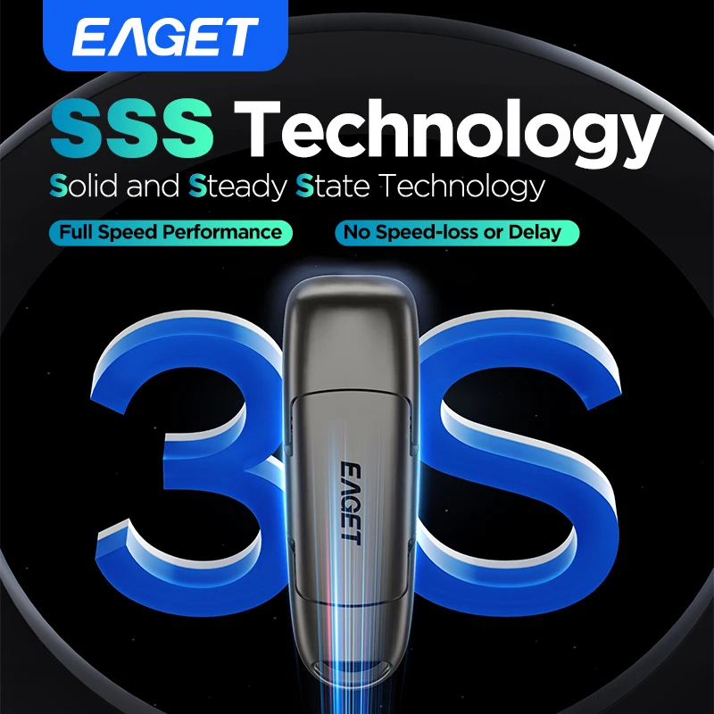 Eaget 1000MB/s Solid State Pen Drive USB3.2 Gen 2 Type C Flash Drive 1TB 512GB 256GB 128GB Pendrive for PC Smartphone Tablet