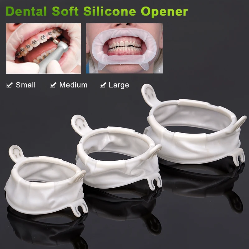 5Pcs O Shape Mouth Opener Dental Rubber Dam Cheek Retractor Mouth Support Holding Saliva Ejector Suction Tube Dentistry Material