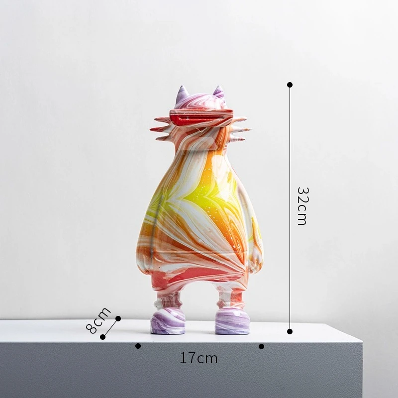 Creative Little Dumb Frog Animal Statue Ornament Living Room Desktop Gadgets Resin Handicrafts Bedroom Home Decoration Gifts