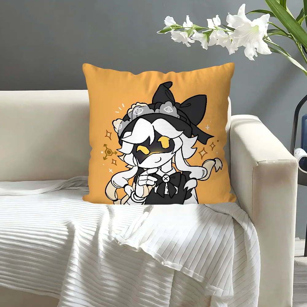 Anime M-Murder D-Drones Pillow Case  Cartoon Sofa Decorative Home Double-sided Printing Short Plush Cute Cushion Cover