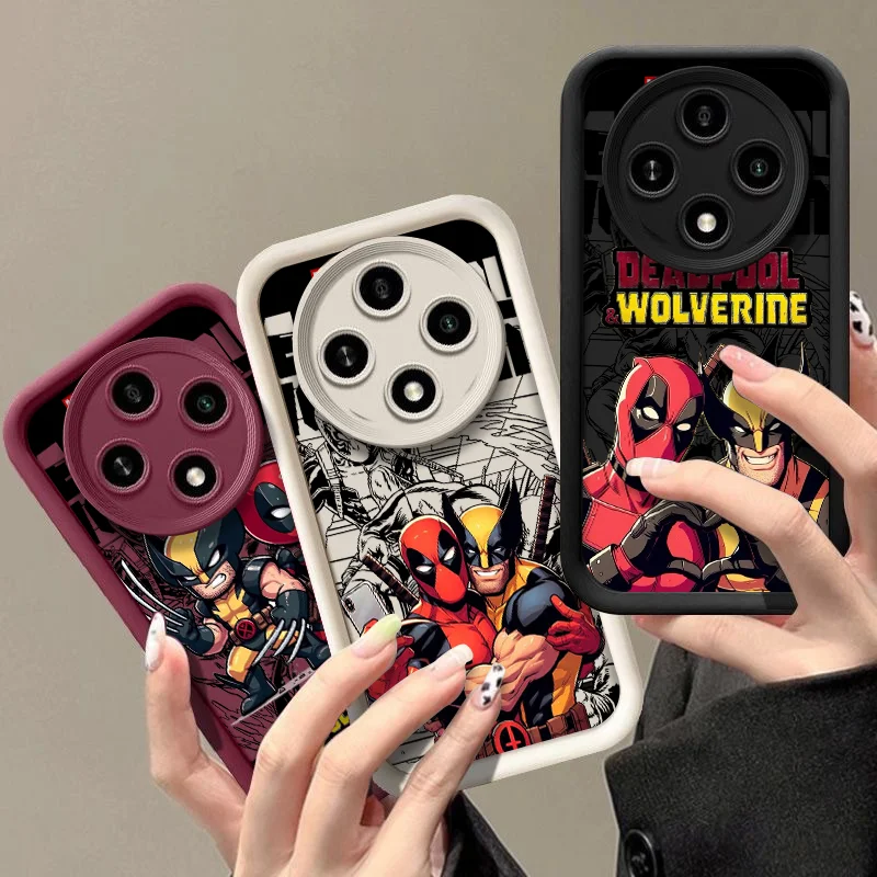 Etui Marvel Comic Deadpool Wolverine do Vivo V40 SE V21 V15 V25 V23 5G V30 Pro Y72 Y03 Y36 Y28 X100 X90 X80 X70 Lite Soft Cover