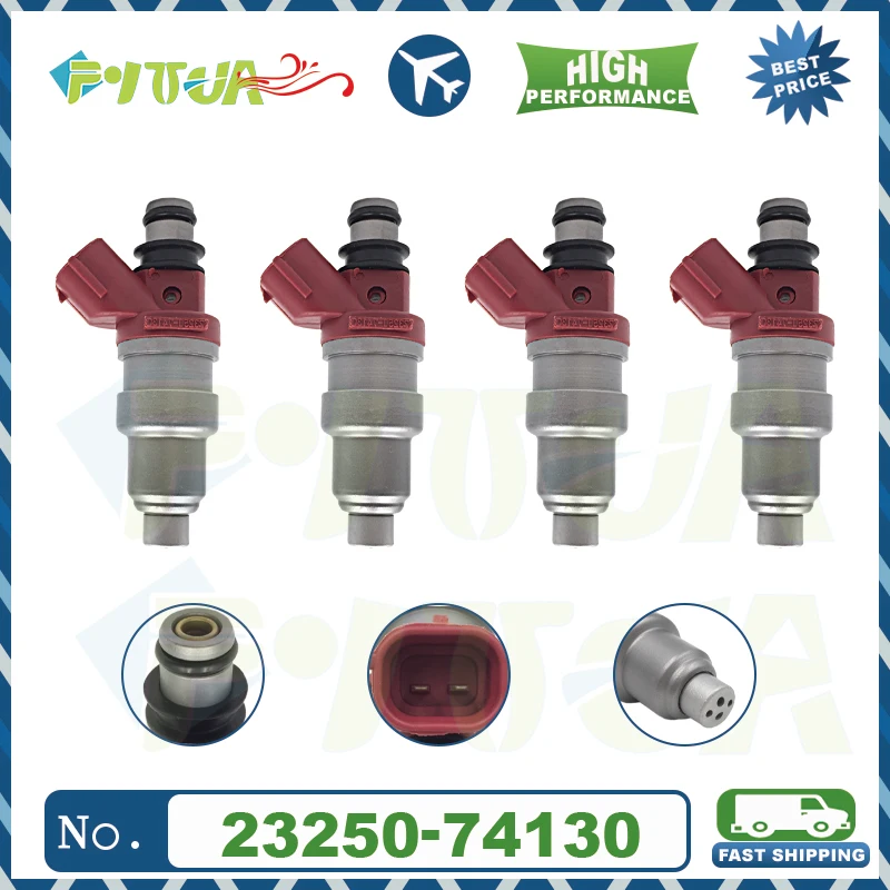 

4pcs Fuel injector 23250-74130 For CAMRY VISTA 1.8 4SFE SXS11 ST190 High Performance Engine 2325074130 2320974130