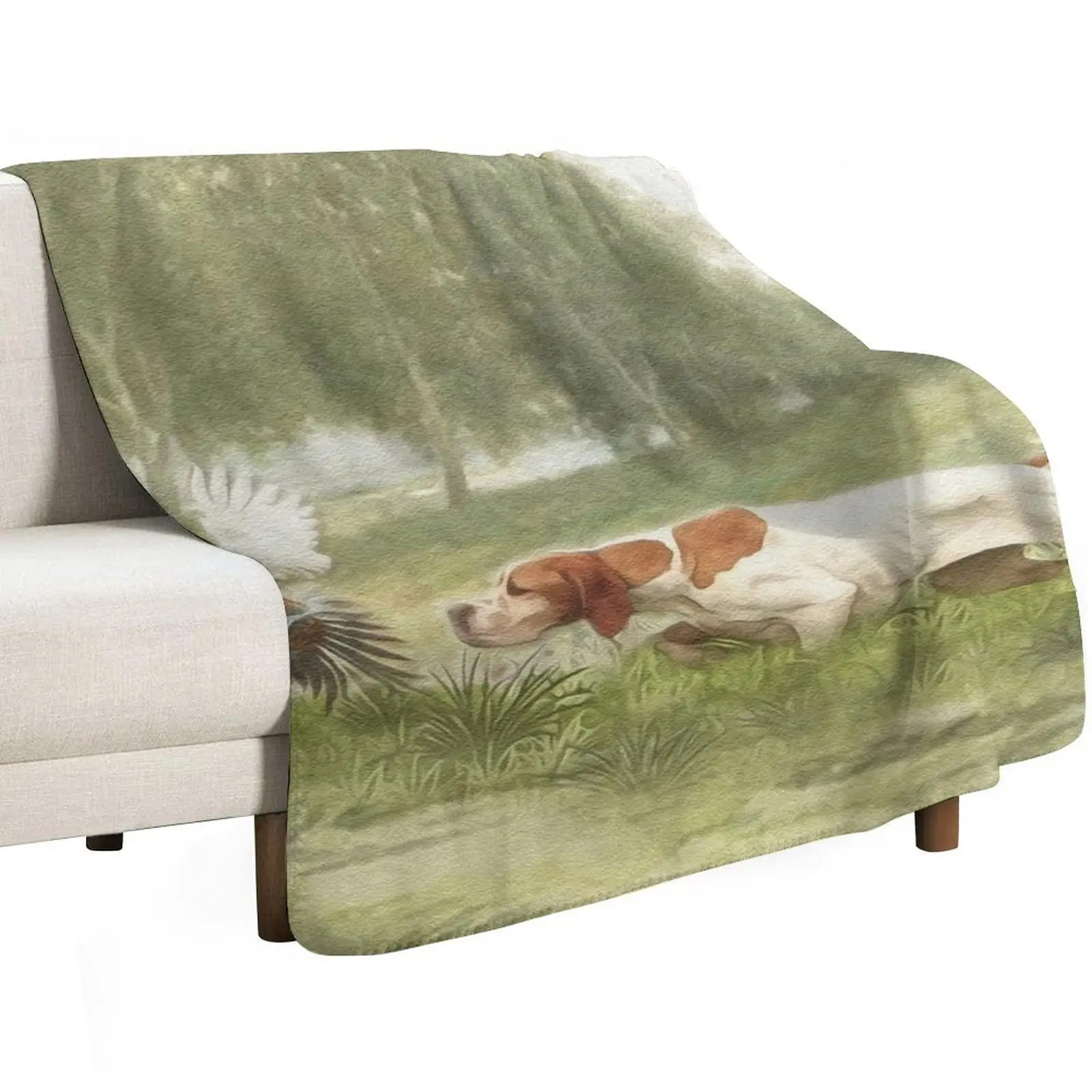 Pheasant Hunting with Pointer Throw Blanket Flannel Fabric for winter Kid'S Luxury St cosplay anime Polar Blankets
