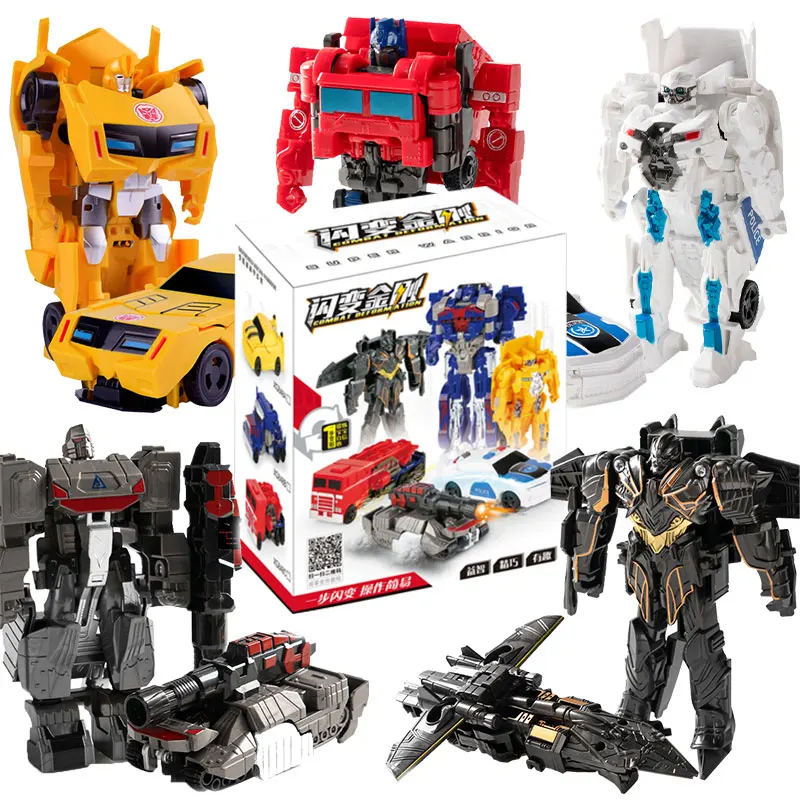 New Transforming Robot Toys Transformation Car Anime Movie Action Figures Toys One Step Deformation Car for Kids Birthday Gifts