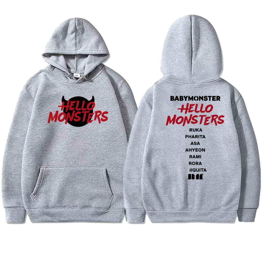 Korea  New Hello Monsters World Tour 2026 Sweatshirt Autumn Winter Unisex Fleece Hoodies Men Women Pullovers