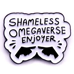 Shameless Omegaverse Enjoyer Enamel Pin ABO Fanfiction Brooch