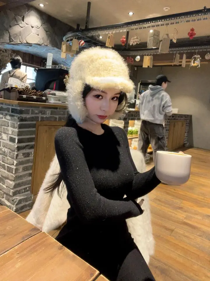 

Winter Essential 100 Cashmere Base Shirt Blingling Gold And Silver Thread round Neck Pile Neck Women's Slim Fit Knitted Sweater