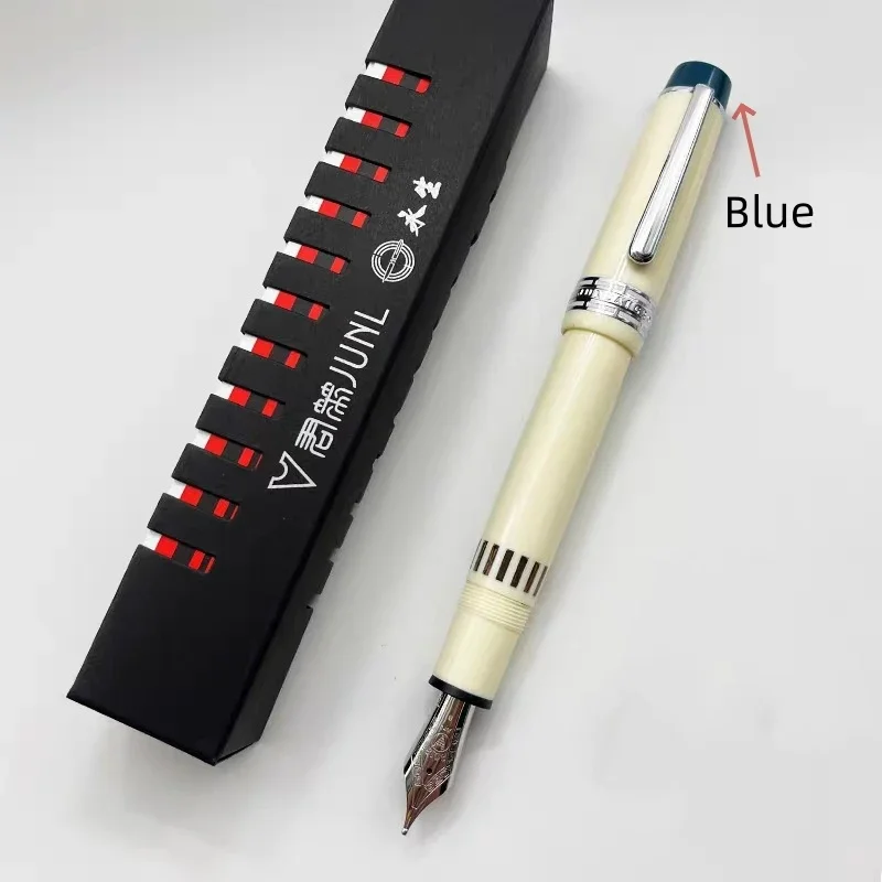 New Luxury Ivory White WingSung 630 Ink Pens Large Resin Fountain Piston Pen with Ink Window N0.8 Iraurita Nib Writing Gift