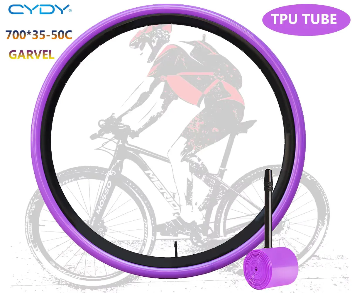 CYDY TPU Inner Tube 700C 700×35-50C 35C 38C 40C 42C 45C 47C Gravel Bicycle Bike 29×1.5 1.75 1.95 Camera MTB 29er Tire Tyre 46G view 5