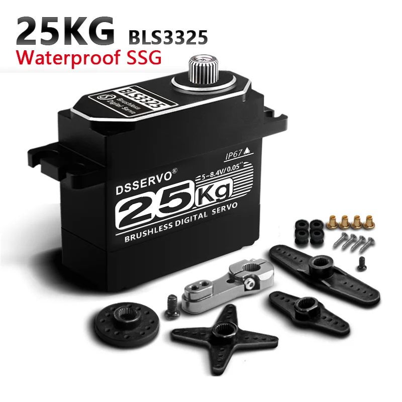 1xBLS3355 Update Servo 25KG 35KG 55KG 75KG Full Metal casing Digital Servo Baja Servo Waterproof Servo for Baja Cars
