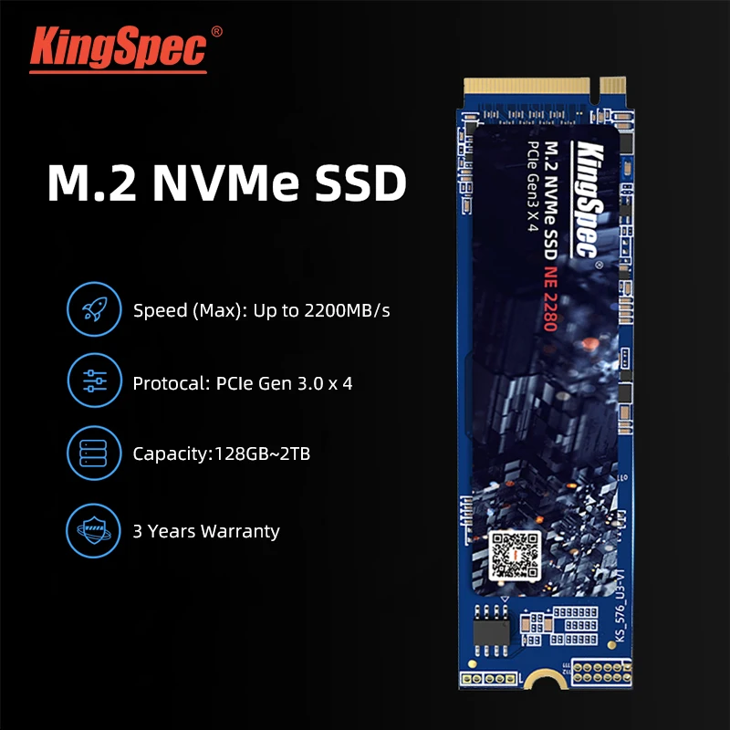 KingSpec SSD 1TB M.2 PCIe NVME SSD 2TB 128GB 512GB 2280 ssd m2 Hard Drive Disk Internal solid states for Desktop Laptop Computer