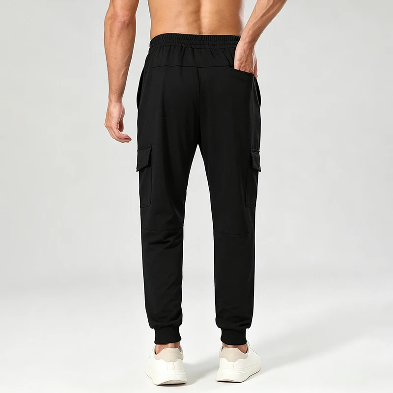 Men's Cargo Joggers Loose Fit Elastic Waist Multi Pockets Tapered Athletic Pants for Running Workout Casual Daily Sports Wear view 3