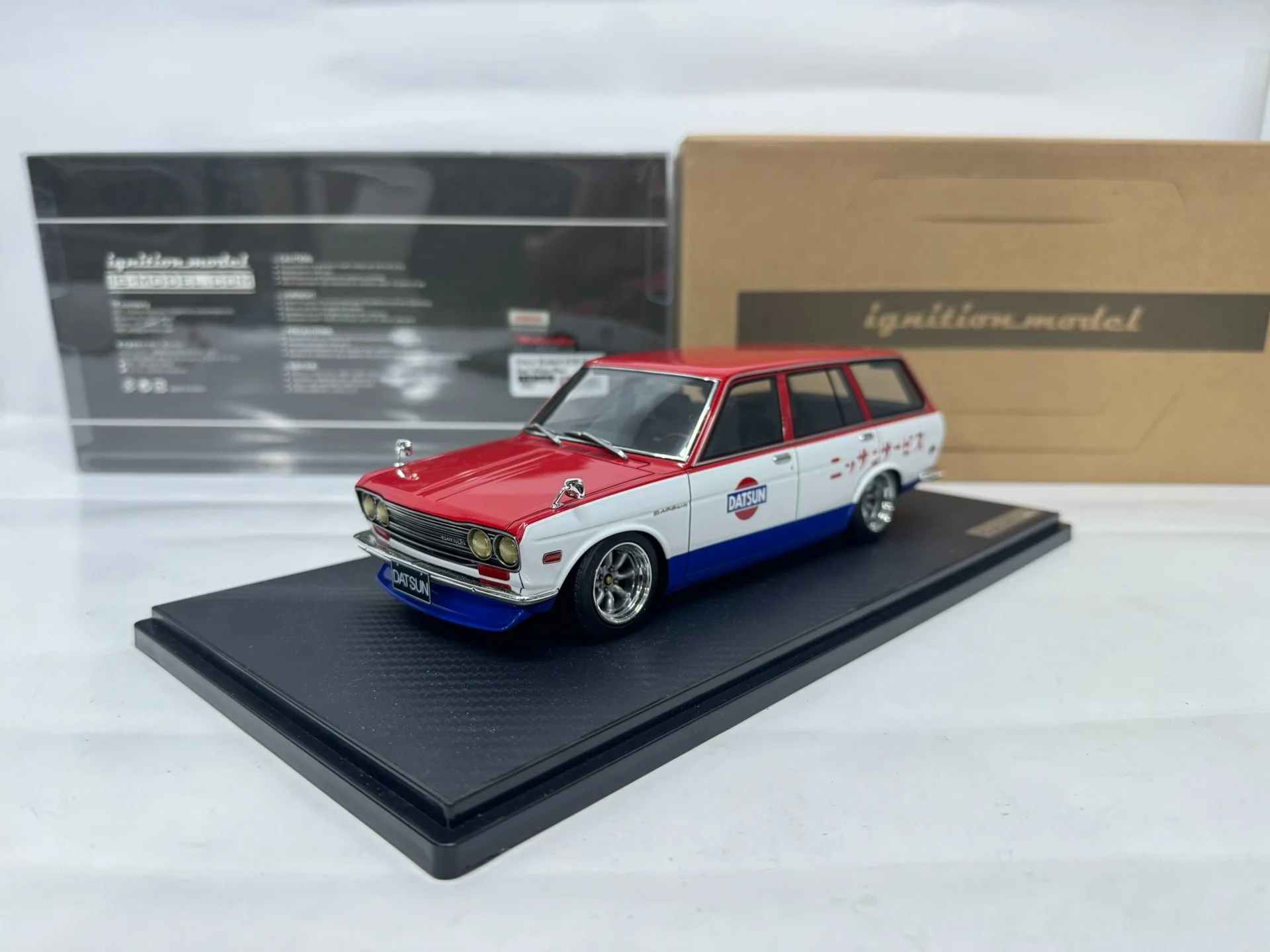 IG 1:18 Datsun Bluebird 510 Wagon JDM Simulation Limited Edition Resin Metal Static Car Model Toy Gift