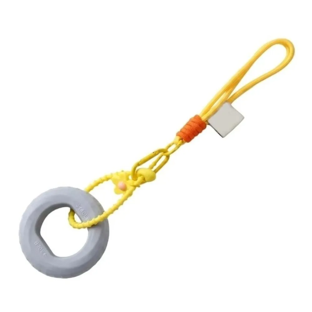 Silicone Finger Grip Keyring Mini Fitness Buckle Grip Strengthener Keychain Portable Lanyard Hand Exerciser Keychain DIY Gifts
