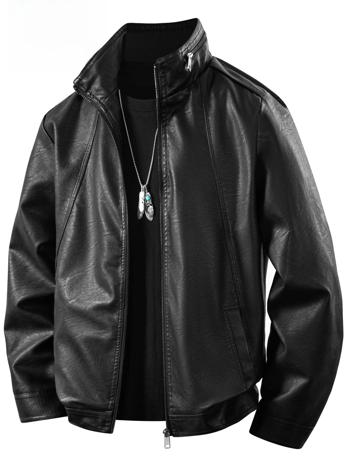 

Мужская свободная байкерская одежда Spirit с воротником-стойкой, рабочая одежда, повседневная верхняя одежда из полиэстера, смеси хлопка, муравьи, морщины