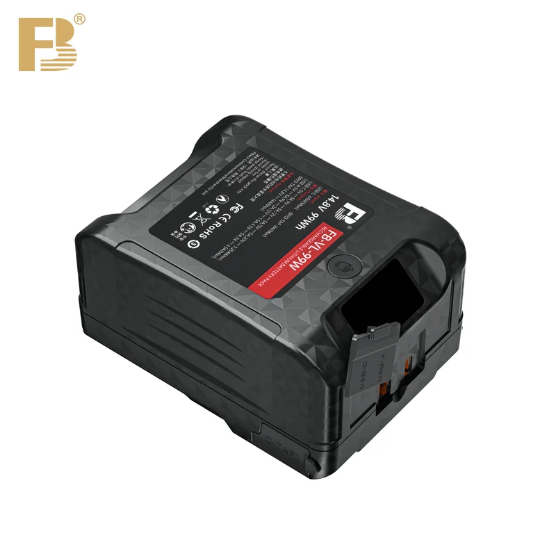 FB VL 99W V Lock V Mount Battery for Camera Fill Light Lamp Battery Photography Lights Transmission Video Light Power Monitor