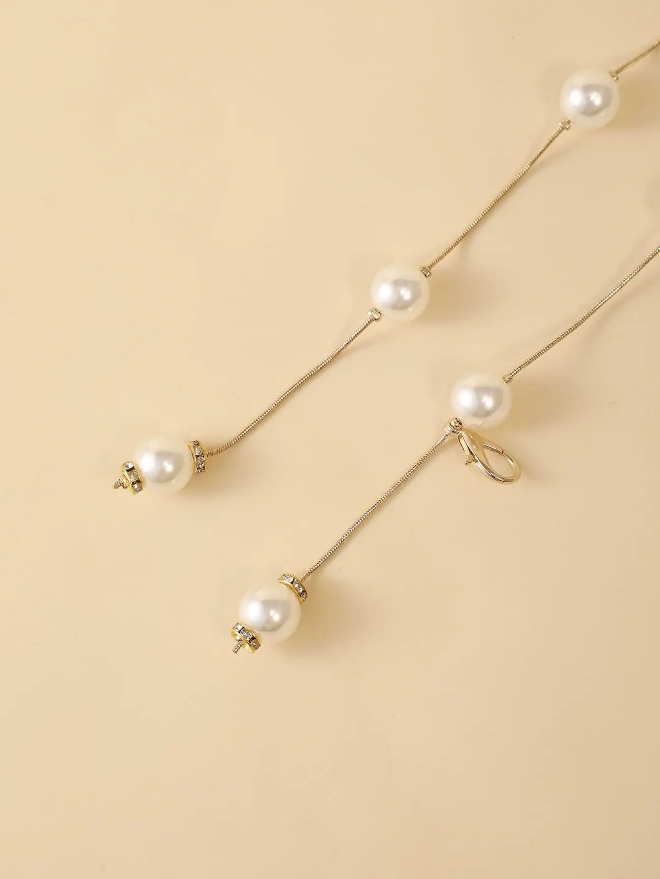 Faux Pearl Decor Chain Belt