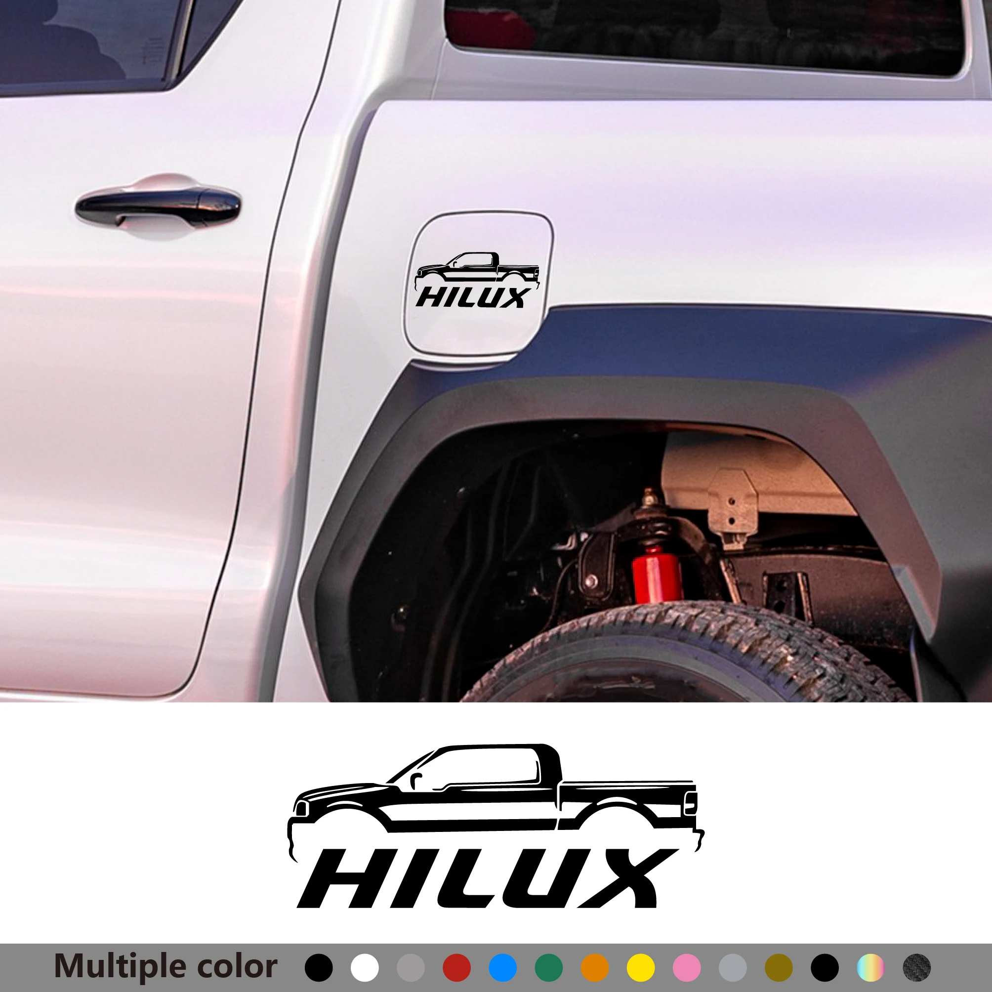 1pc Car Body Window Side Sticker For Toyota Hilux Revo Vigo Rocoo Pickup Decal Truck Vinyl Decor Fuel Cap Cover Auto Accessories